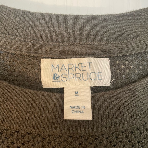 Market and Spruce Detailed Green Sweater - Picture 3 of 3
